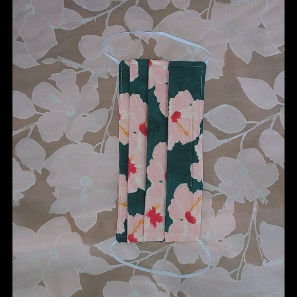 acacia swimwear Accessories - Acacia Mahalo cloth face mask fabric swimwear green pink peach hibiscus …